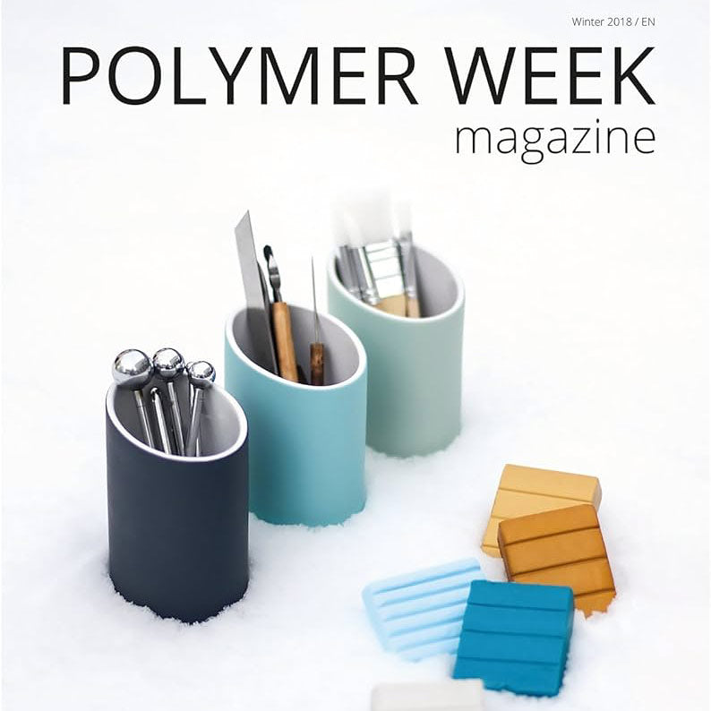 Dragon's Agate imitation polymer clay tutorial by Liudmyla Bakulina, Polymer Week Magazine Winter 2018