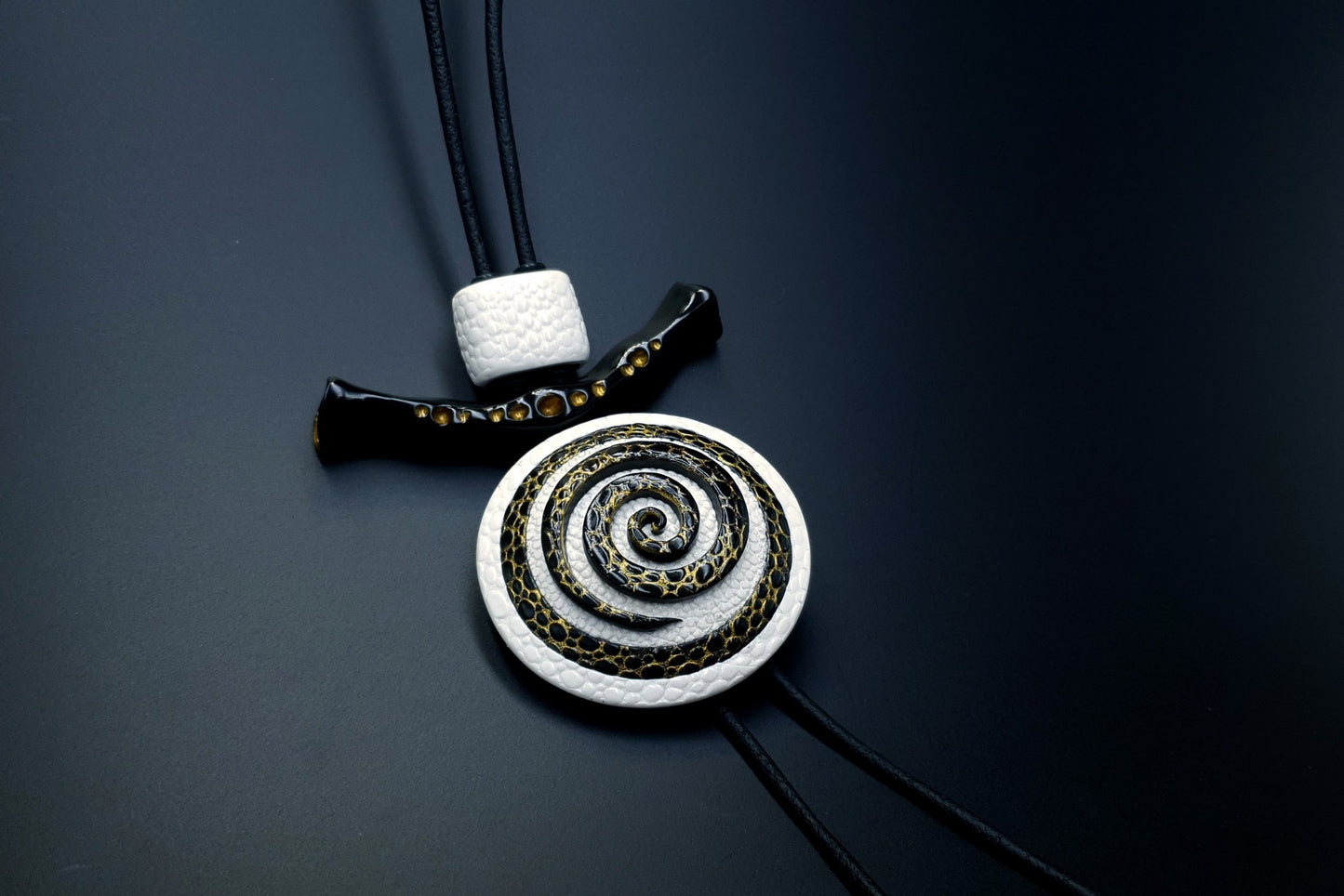 Yin-Yang Swirl Pendant - Cosmic Infinity Pendant SweetyBijou Jewelry   