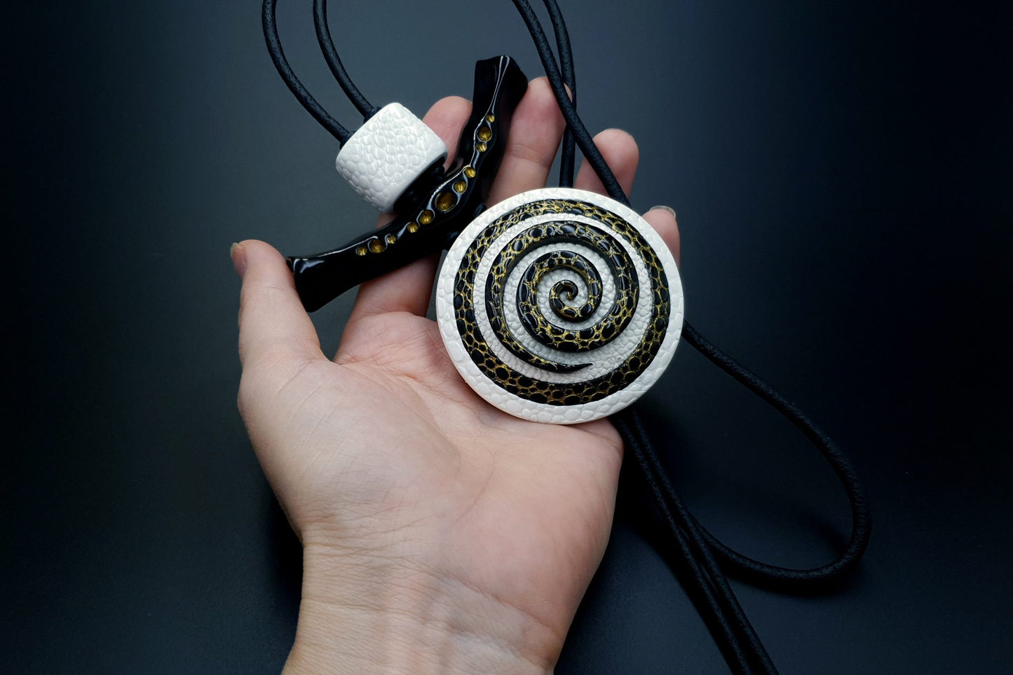 Yin-Yang Swirl Pendant - Cosmic Infinity Pendant SweetyBijou Jewelry   