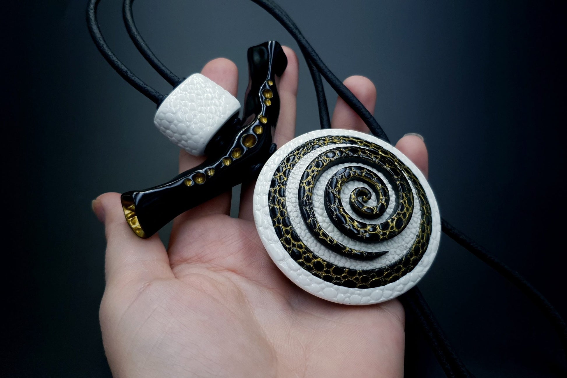Yin-Yang Swirl Pendant - Cosmic Infinity Pendant SweetyBijou Jewelry   