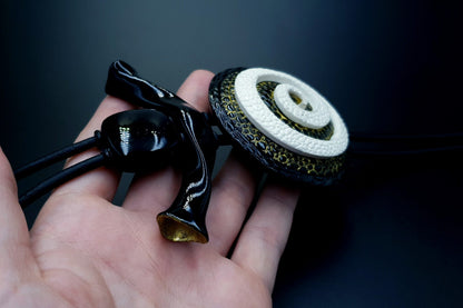 Yin-Yang Swirl Long Pendant - Infiniti of Perfection Pendant SweetyBijou Jewelry   