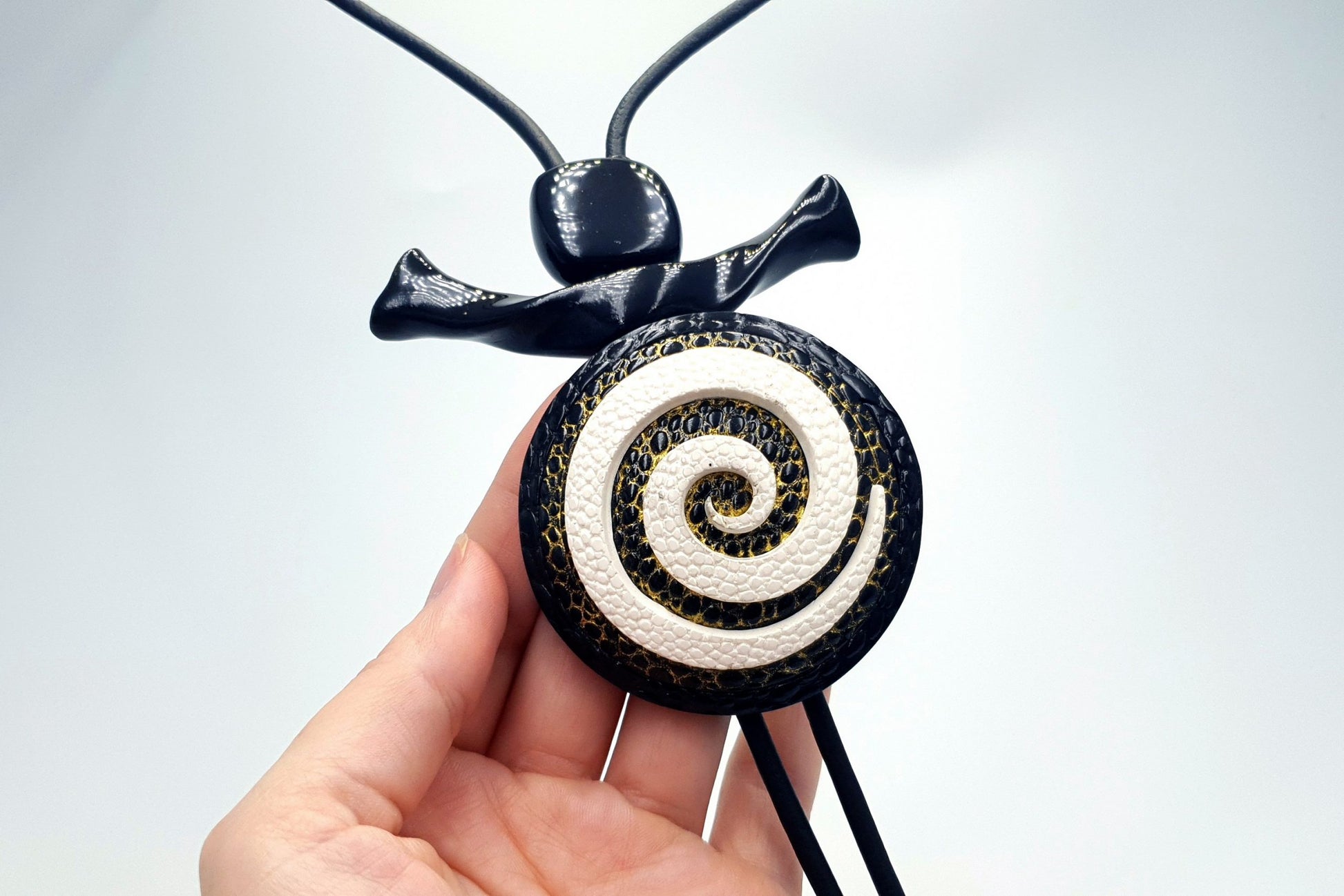 Yin-Yang Swirl Long Pendant - Infiniti of Perfection Pendant SweetyBijou Jewelry   