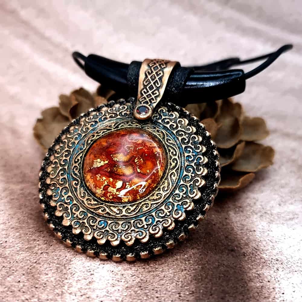 Statement Aztec culture-inspired pendant Pendant SweetyBijou Jewelry Default Title  