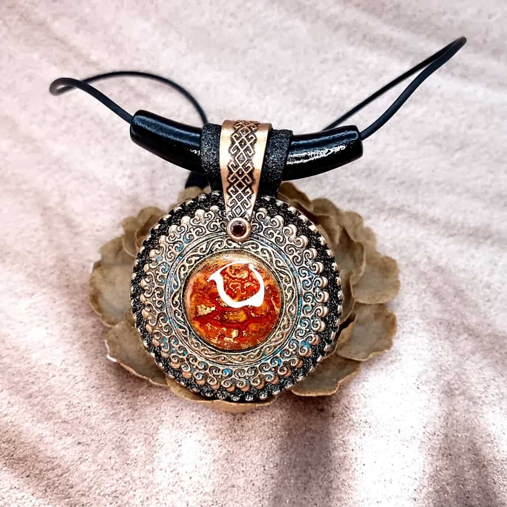 Statement Aztec culture-inspired pendant Pendant SweetyBijou Jewelry   