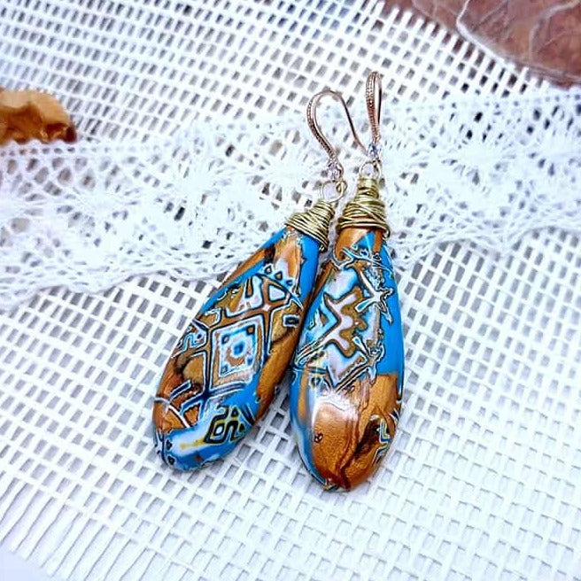 Ukrainian Motifs Earrings #1 Earrings SweetyBijou Jewelry Default Title  
