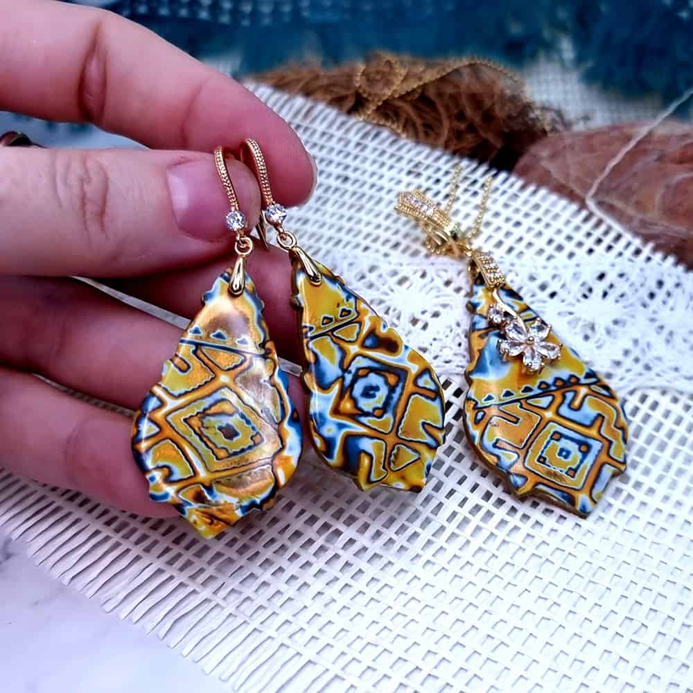 Ukrainian Motifs Earrings #2 Earrings SweetyBijou Jewelry   