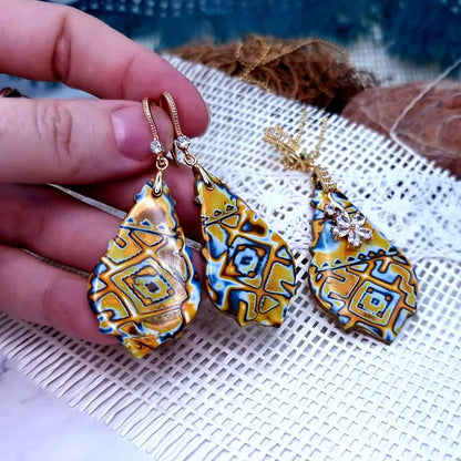 Ukrainian Motifs Earrings #2 Earrings SweetyBijou Jewelry   