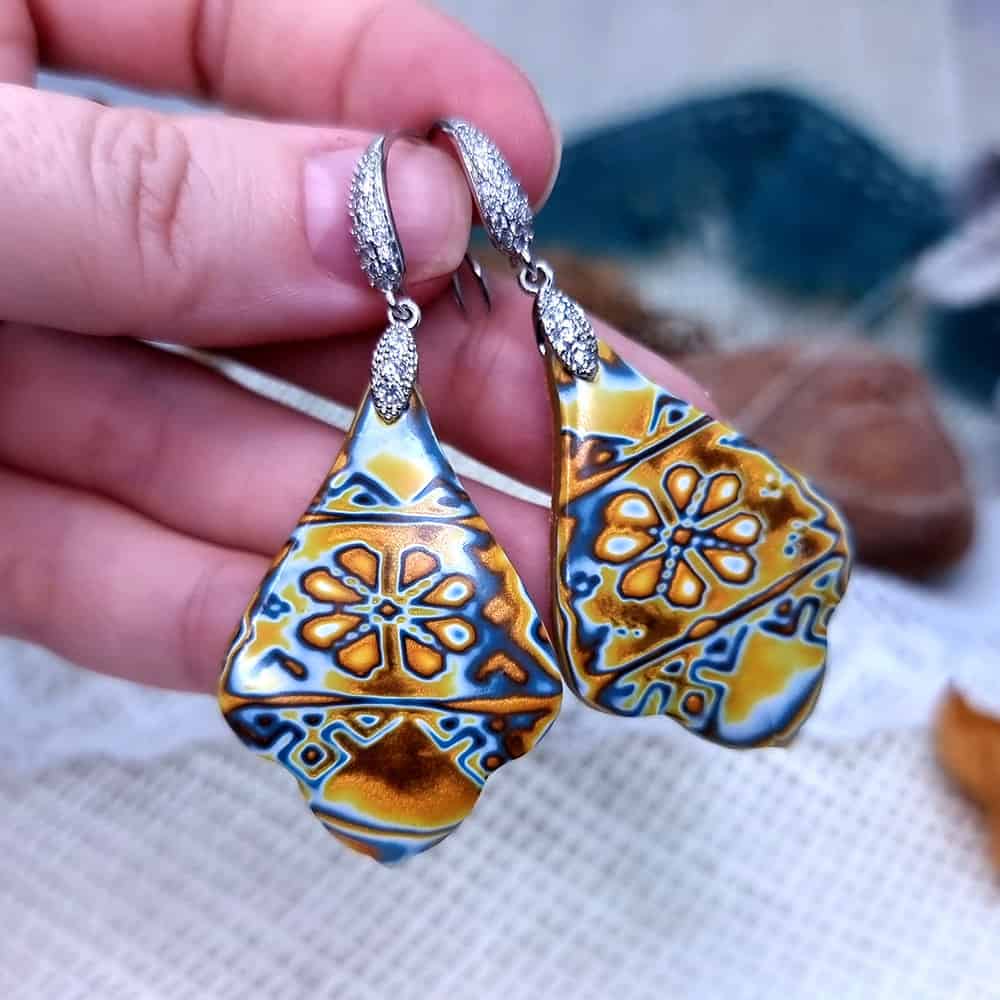 Ukrainian Motifs Earrings #4 Earrings SweetyBijou Jewelry Default Title  
