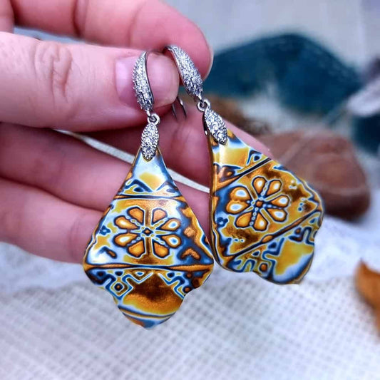 Ukrainian Motifs Earrings #4 Earrings SweetyBijou Jewelry Default Title  