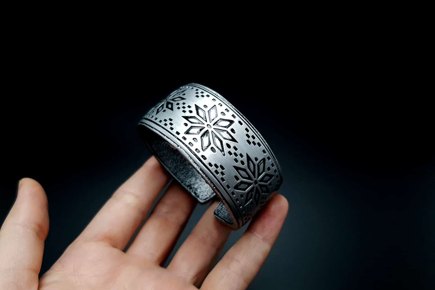 "Silver Winter" Polymer clay bracelet Bracelet SweetyBijou Jewelry   