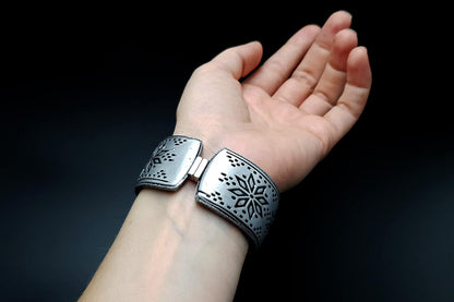 "Silver Winter" Polymer clay bracelet Bracelet SweetyBijou Jewelry   