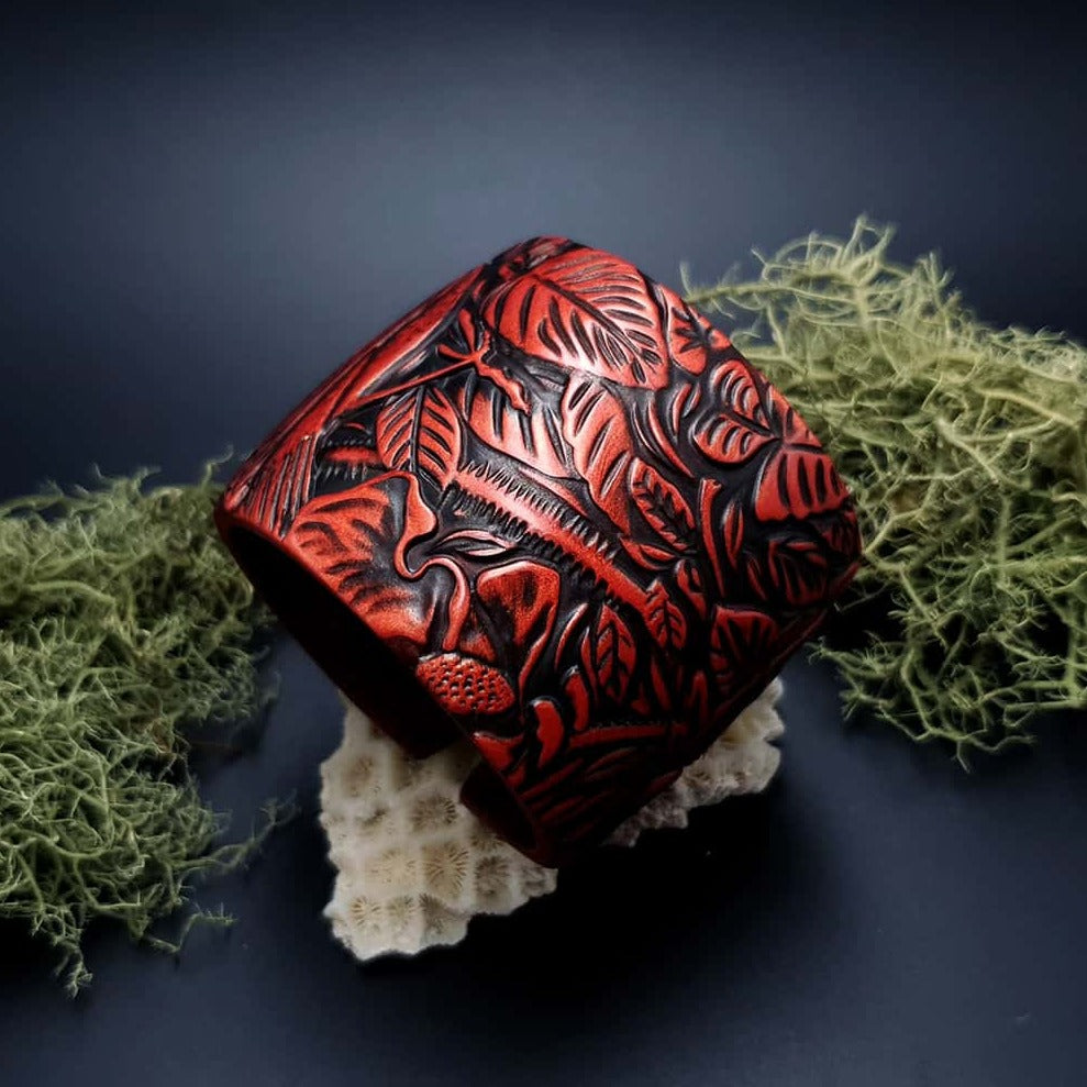 Bracelet "Red Wood" Polymer clay Bracelet SweetyBijou Jewelry Default Title  