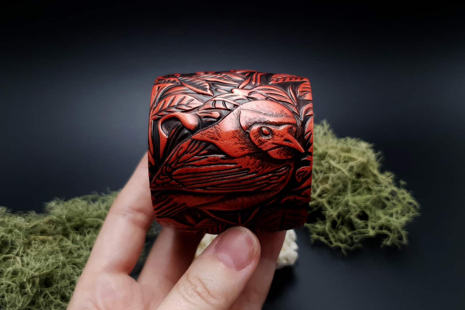 Bracelet "Red Wood" Polymer clay Bracelet SweetyBijou Jewelry   