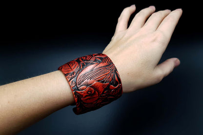 Bracelet "Red Wood" Polymer clay Bracelet SweetyBijou Jewelry   