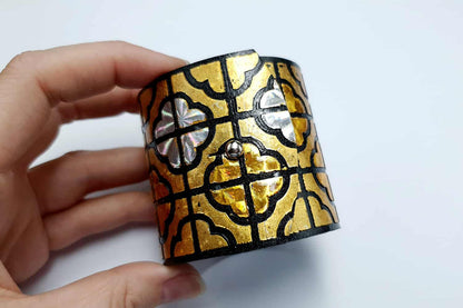 "Gold" Polymer clay bracelet Bracelet SweetyBijou Jewelry   