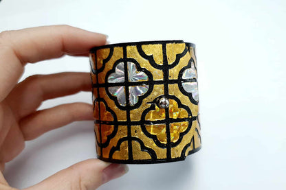 "Gold" Polymer clay bracelet Bracelet SweetyBijou Jewelry   