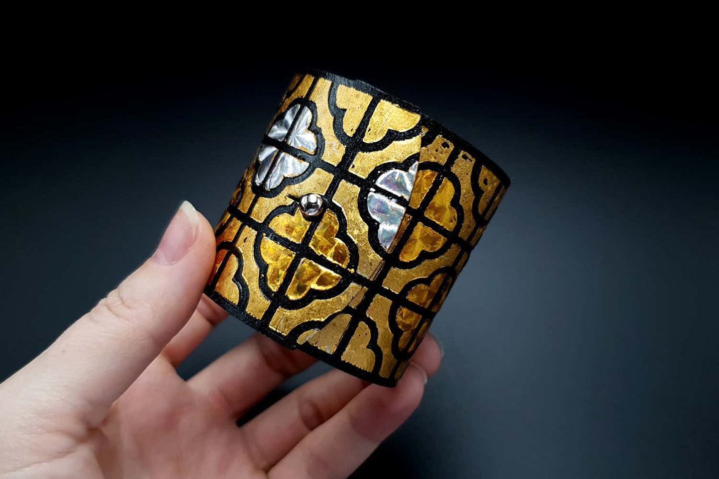 "Gold" Polymer clay bracelet Bracelet SweetyBijou Jewelry   