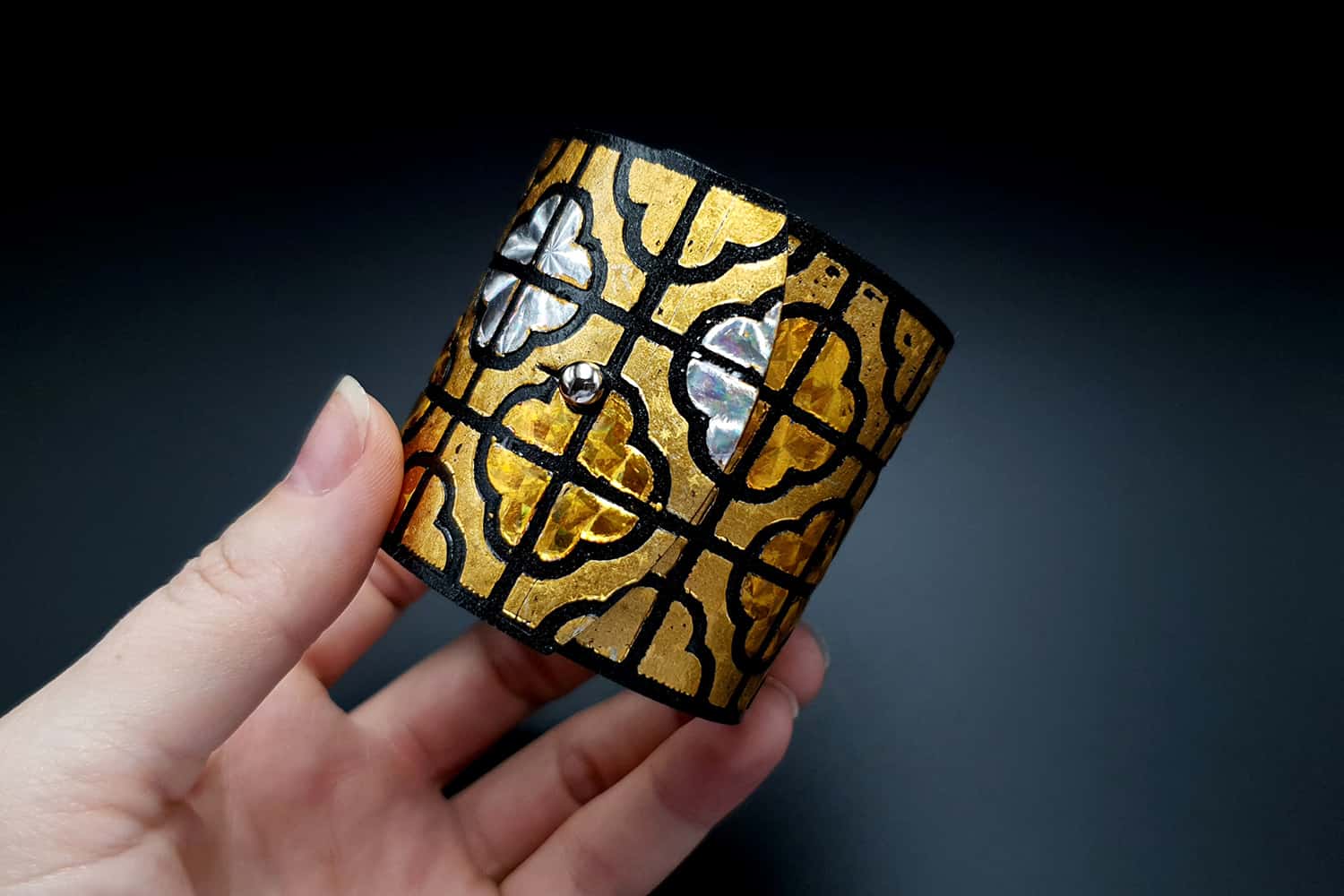 "Gold" Polymer clay bracelet Bracelet SweetyBijou Jewelry   