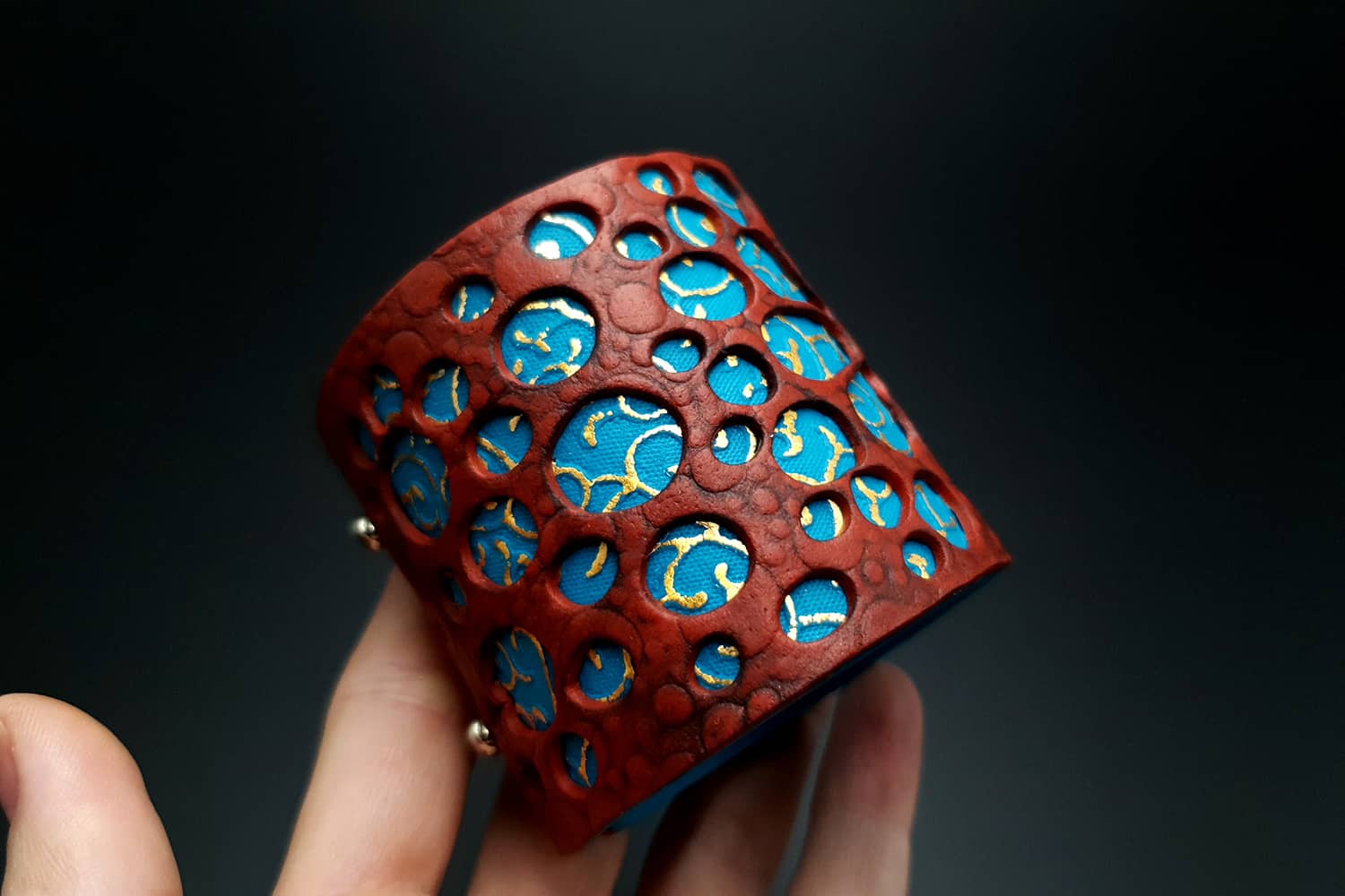 "Blue Flower" Polymer clay Bracelet Bracelet SweetyBijou Jewelry   