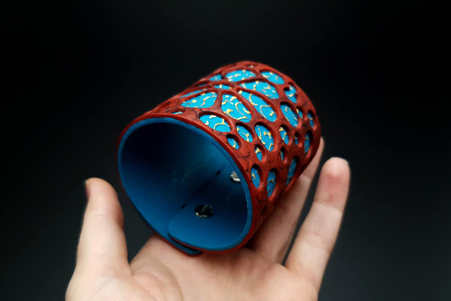 "Blue Flower" Polymer clay Bracelet Bracelet SweetyBijou Jewelry   