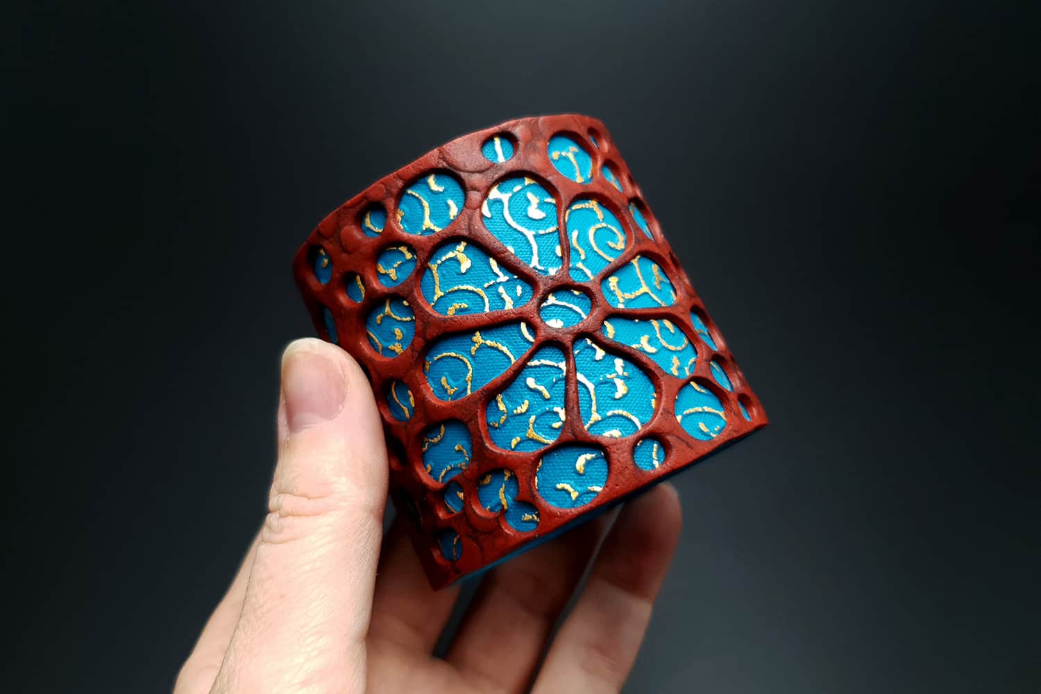 "Blue Flower" Polymer clay Bracelet Bracelet SweetyBijou Jewelry   