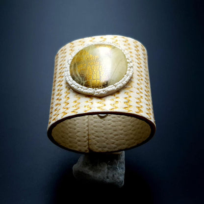 Flexible White Bracelet from Polymer clay Bracelet SweetyBijou Jewelry   