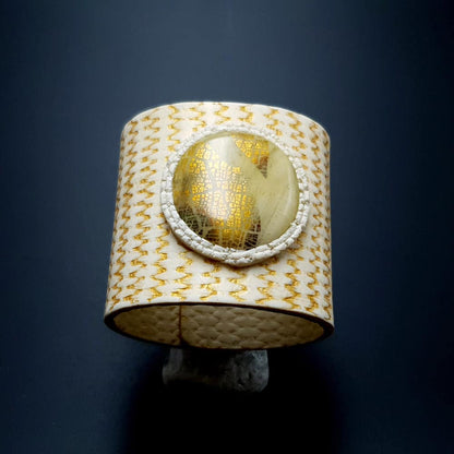 Flexible White Bracelet from Polymer clay Bracelet SweetyBijou Jewelry   