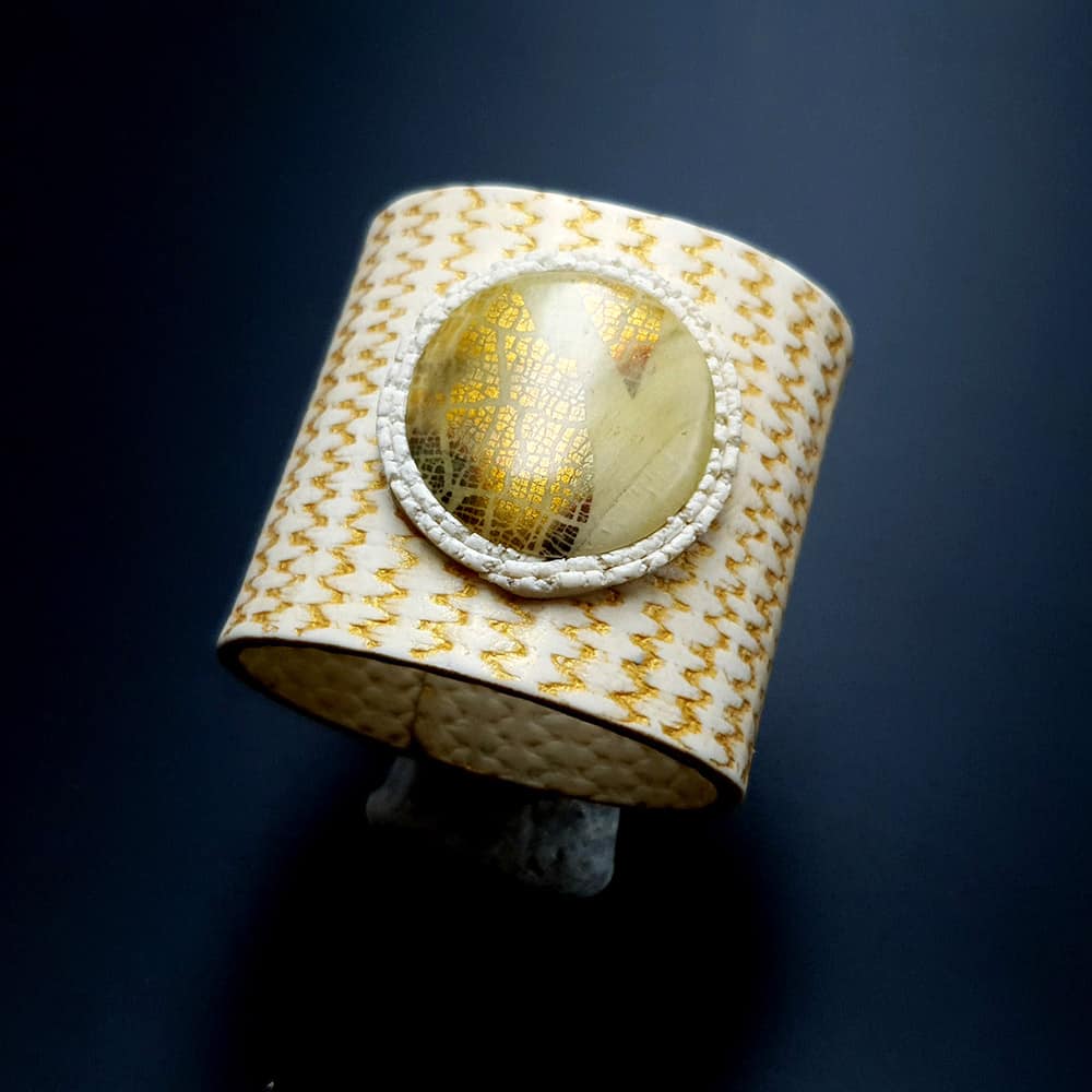 Flexible White Bracelet from Polymer clay Bracelet SweetyBijou Jewelry   