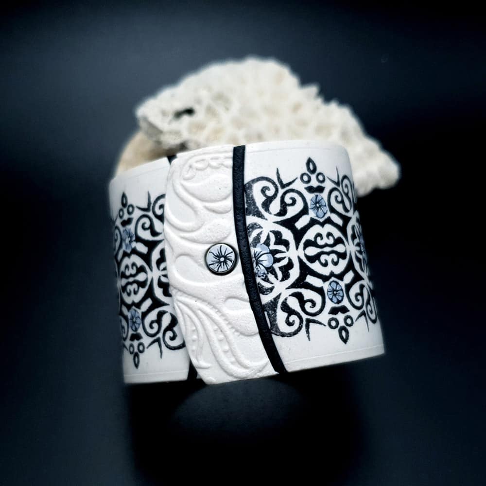 Polymer clay White Bracelet Bracelet SweetyBijou Jewelry   