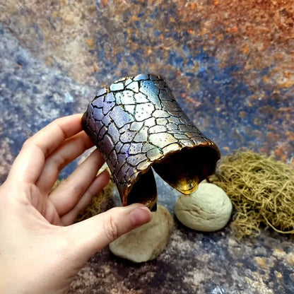 Unique Wide Bracelet Cuff with Crackle Bracelet SweetyBijou Jewelry   