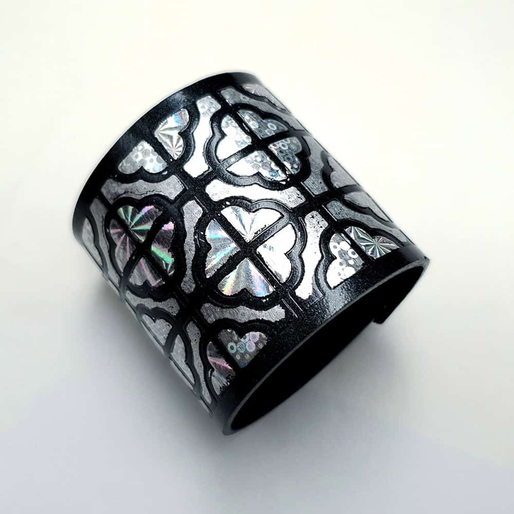 Flexible Polymer clay Silver Bracelet Bracelet SweetyBijou Jewelry   