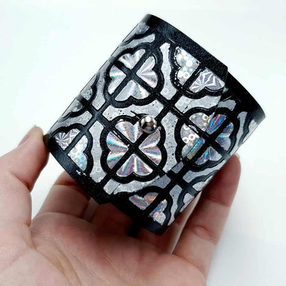 Flexible Polymer clay Silver Bracelet Bracelet SweetyBijou Jewelry   