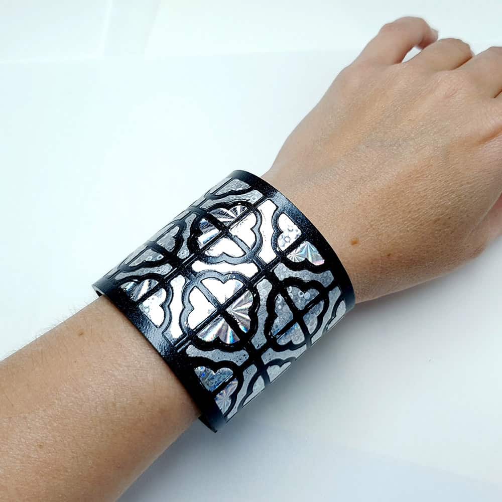 Flexible Polymer clay Silver Bracelet Bracelet SweetyBijou Jewelry   