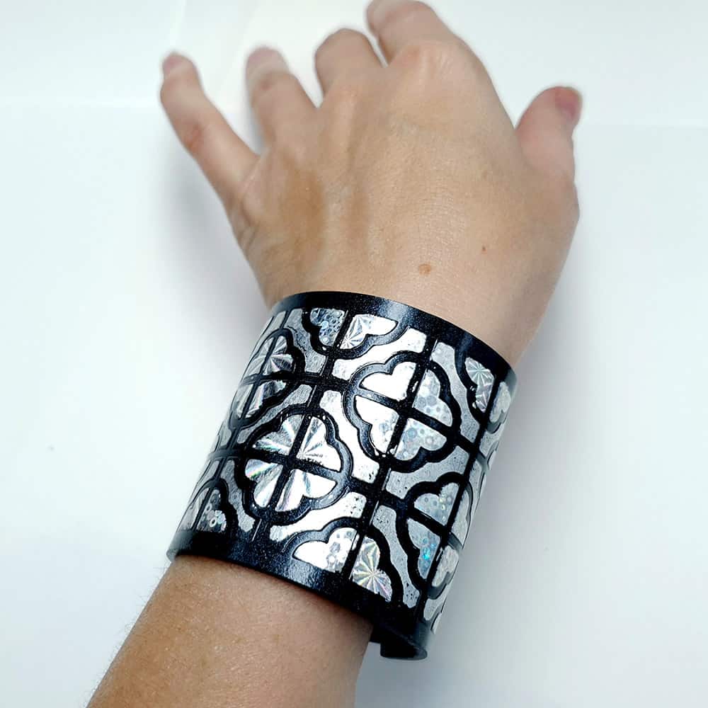 Flexible Polymer clay Silver Bracelet Bracelet SweetyBijou Jewelry   