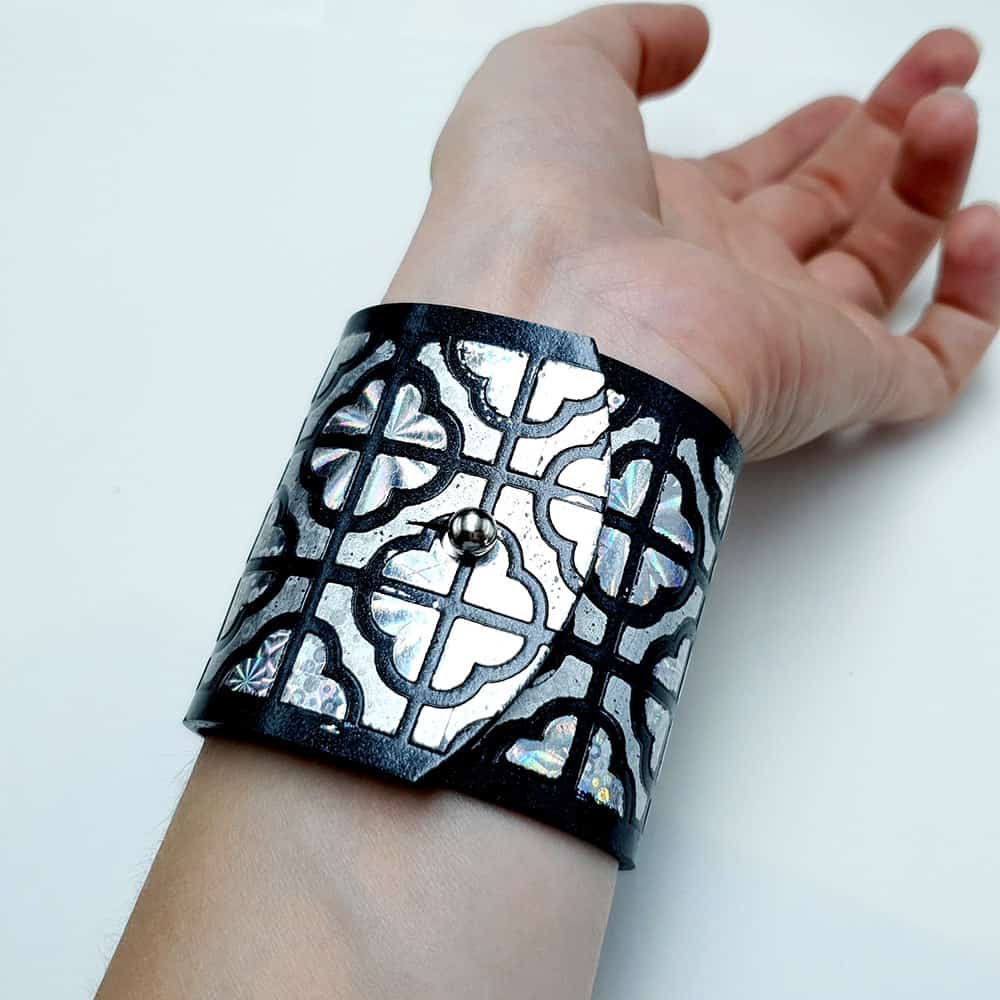 Flexible Polymer clay Silver Bracelet Bracelet SweetyBijou Jewelry   