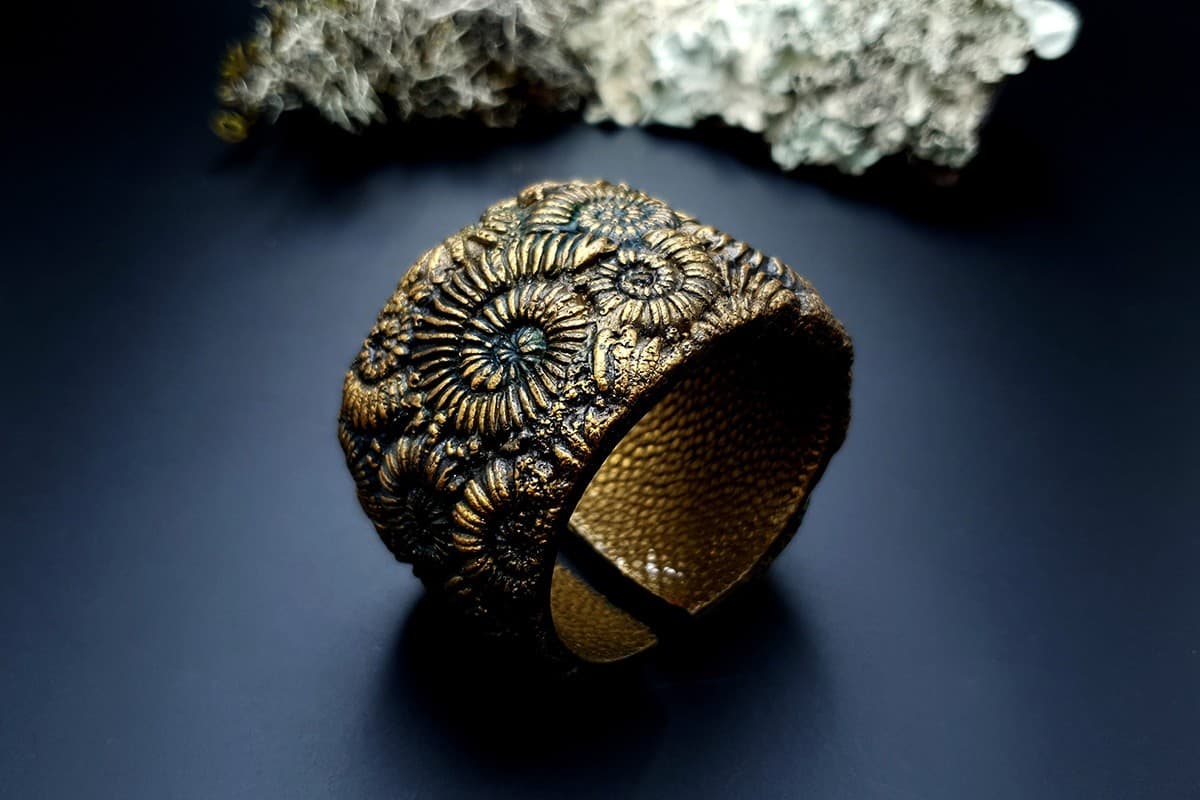 Bracelet Cuff Ammonites Bracelet SweetyBijou Jewelry   