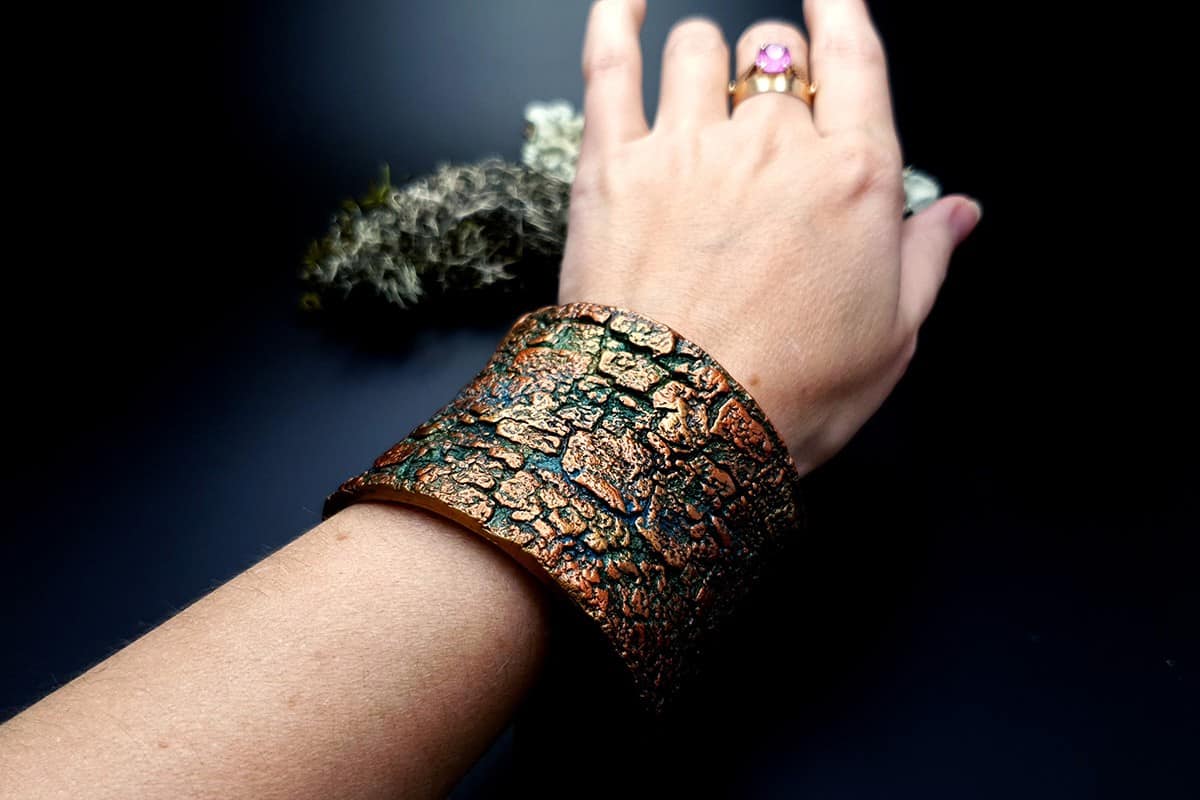 Bracelet Cuff Tree Bark Bracelet SweetyBijou Jewelry   