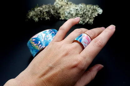 Bracelet Cuff and Ring Jewelry Set SweetyBijou Jewelry   