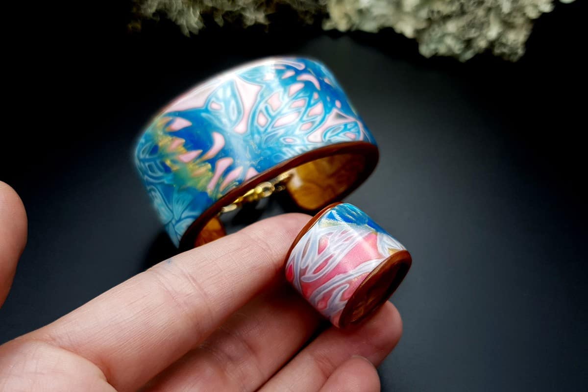 Bracelet Cuff and Ring Jewelry Set SweetyBijou Jewelry   