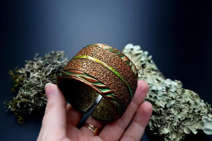 Bracelet Cuff with Double Stripes Bracelet SweetyBijou Jewelry   