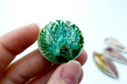 4 cabochons Faux Dendritic Agate #1 Cabochons SweetyBijou Cabochons   