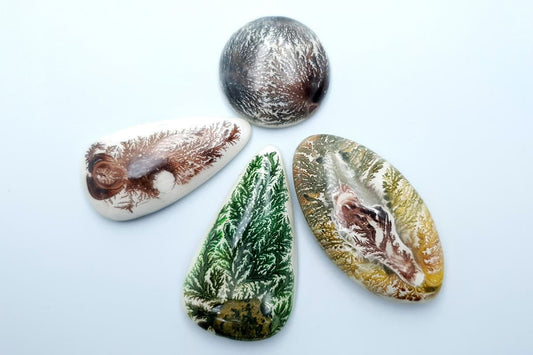 4 cabochons Faux Dendritic Agate #3 Cabochons SweetyBijou Cabochons   
