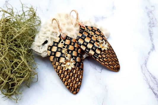 Earrings "Glowers on the Rug" Earrings SweetyBijou Jewelry   