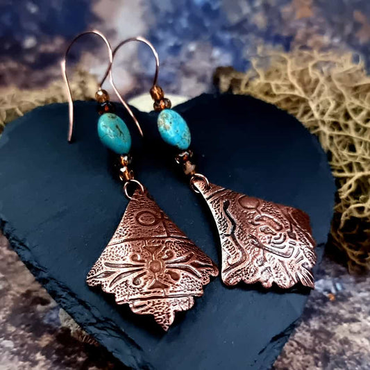 Amazing Long Earrings from Copper Earrings SweetyBijou Jewelry Default Title  