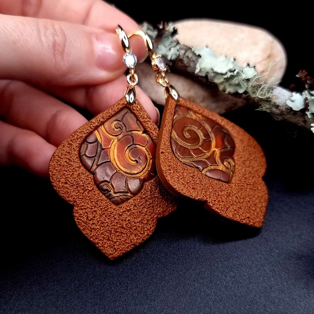 Polymer clay Earrings "Moroccans Nights" Earrings SweetyBijou Jewelry   