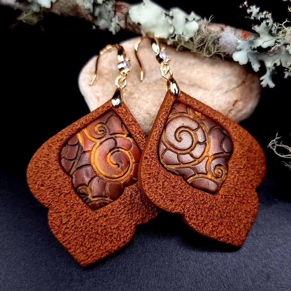 Polymer clay Earrings "Moroccans Nights" Earrings SweetyBijou Jewelry   