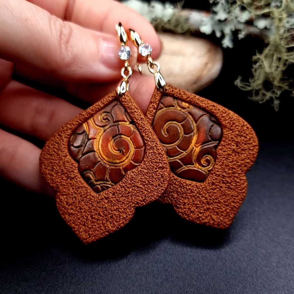 Polymer clay Earrings "Moroccans Nights" Earrings SweetyBijou Jewelry   