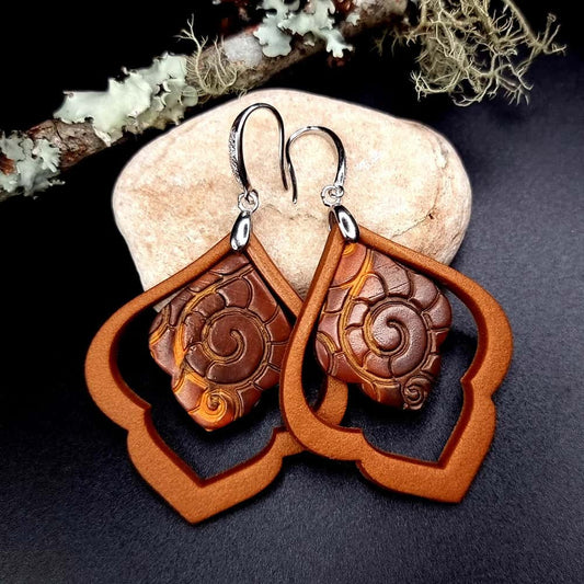 Polymer clay Earrings "Dark&Milk Chocolate" Earrings SweetyBijou Jewelry Default Title  
