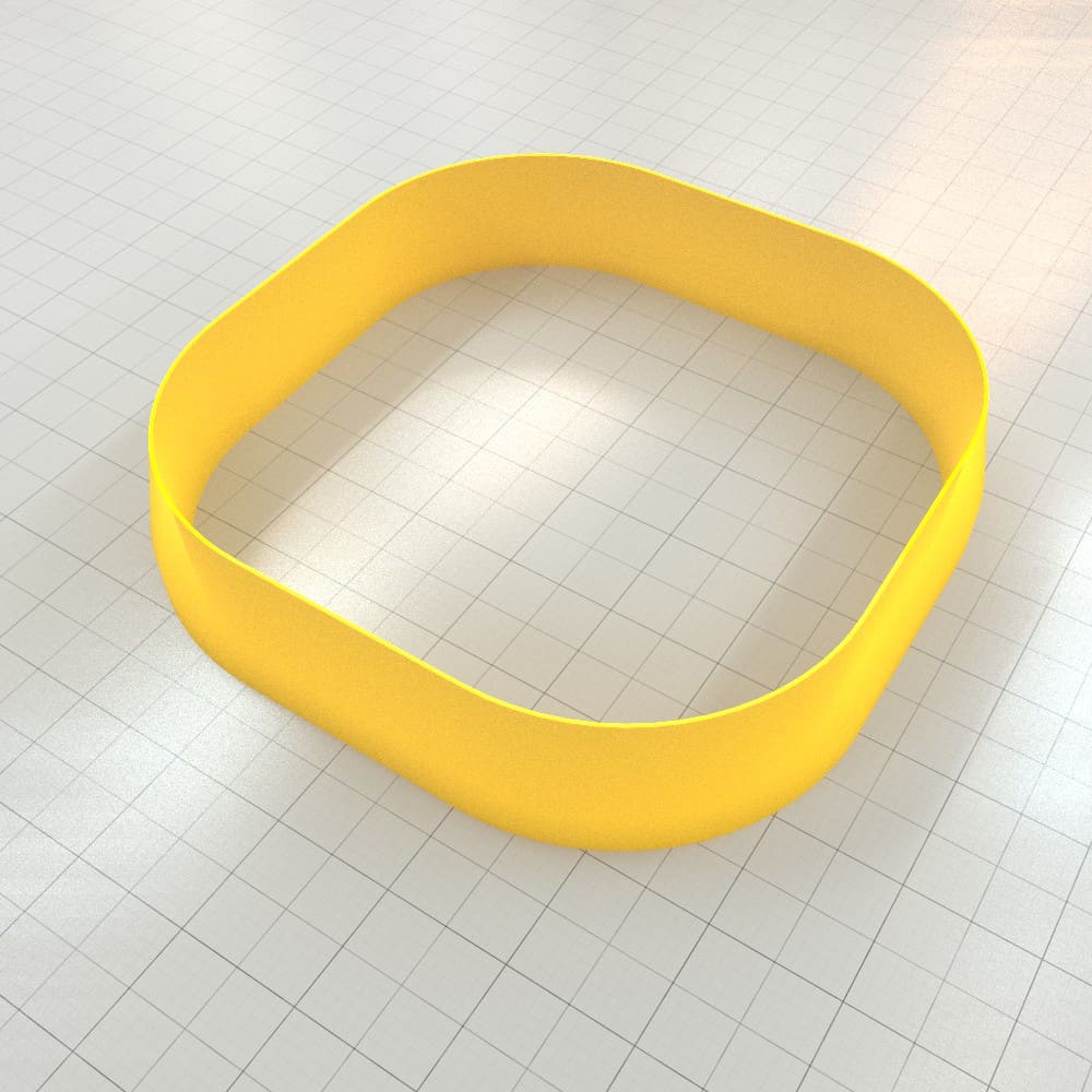 Square Extra-Rounded - Set of 11 Clay Cutters Plastic Cutters SweetyBijou Tools   