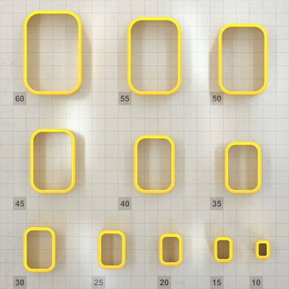 Rectangle Rounded 6:4 - Polymer Clay Cutter Plastic Cutters SweetyBijou Tools   